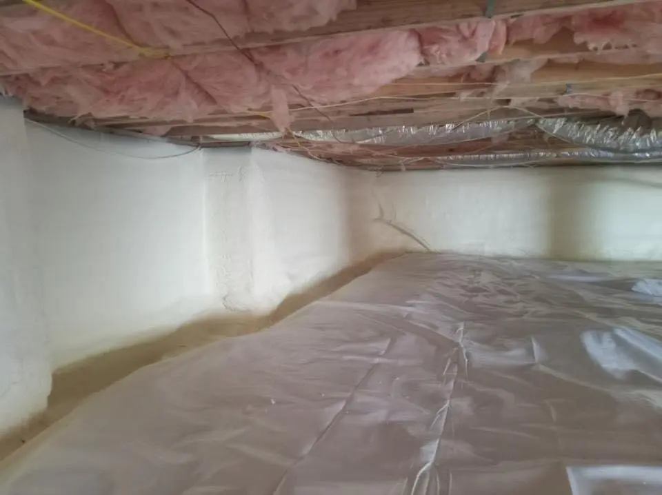 Crawl space encapsulation with closed-cell spray foam for Roof Waterproofing in Stayton