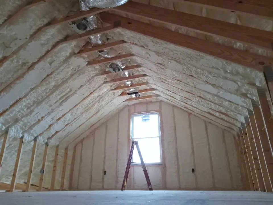 Spray foam roofing application for Crawl Space Insulation project in Stayton